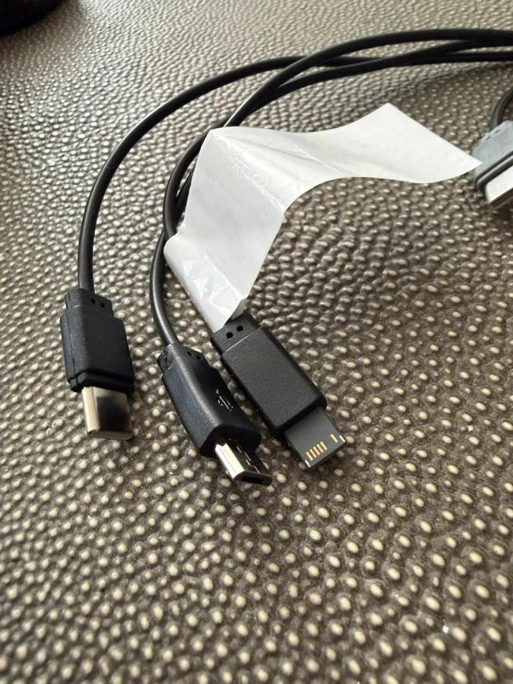 3-in-1 Multi-Connector Charging Cable — Black